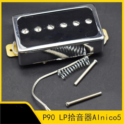 アルニコ 5 エレキギター ピックアップ アルニコ シングル コイル ピックアップ 6 弦エレキギター ピックアップ エレキ楽器ピックアップ(Chrome+black B)
