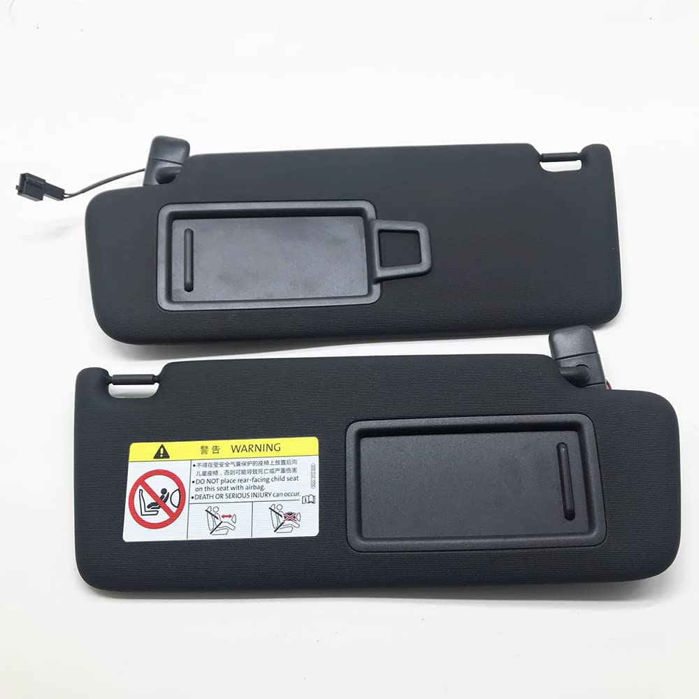 Visera Parasol Interior para Golf 7 MK7 Jetta Passat B8 CC T-Cross T-Roc E-Golf 2013-2021, Delantero Parabrisas Protección Solar Coche Izquierdo Derecho Lado, Black- Right