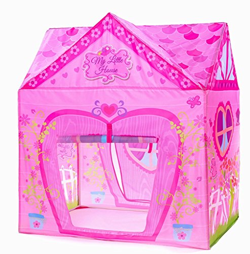 Kids Princess Castle Pink Tent, Indoor/Outdoor Playhouse, 37 * 28 * 40 Inch, Big Enough for 2-3 Little Children