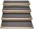 House, Home and More Set of 15 Attachable Indoor Carpet Stair Treads - Gray - 8 Inches X 30 Inches