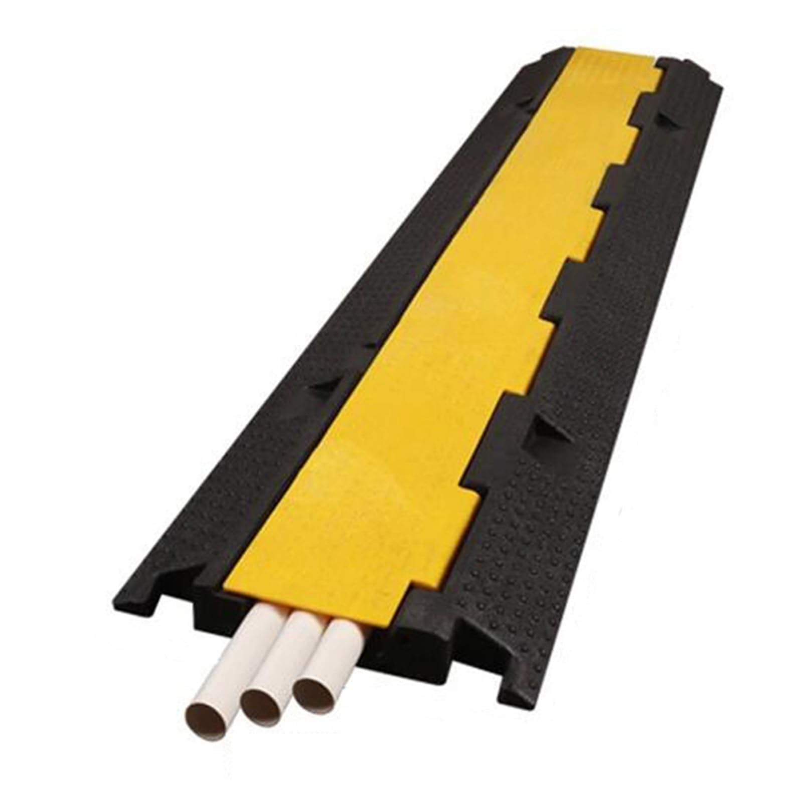 Wytrzymałe gumowe progi zwalniające na drogi i parkingi, trwała osłona kanału kablowego, podkładka pod górę, 100 x 26,5 x 6,5 cm