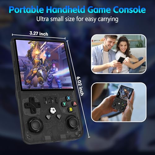 image for AQHH R36MAX Handheld Game Console, Retro Gaming Console with 4000mAh B