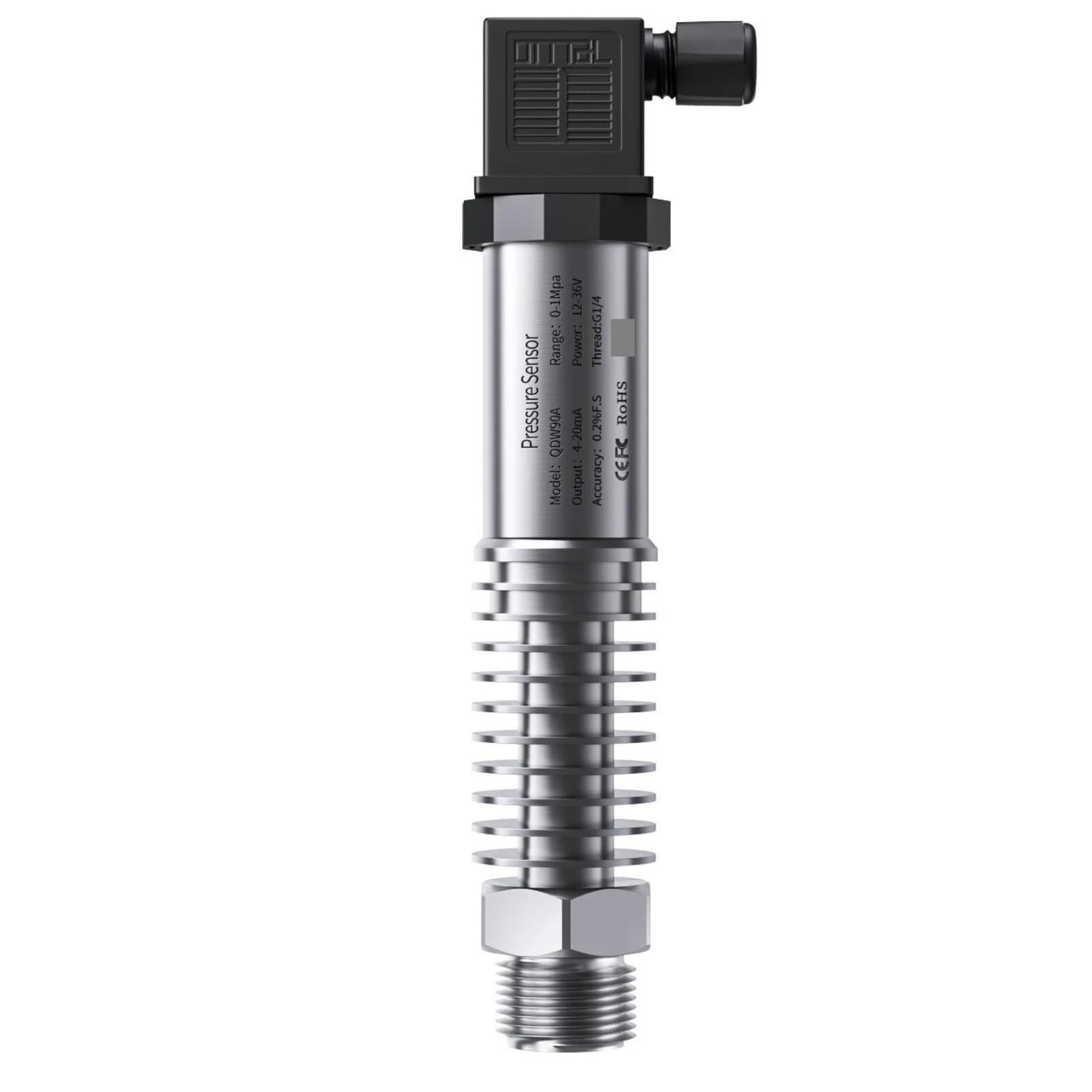 Amrttwy 1.0Mpa Pressure Transmitter, Pressure Transmitters High Temperature Sensor, Oil, Water, Liquid Transmitter 4-20 Ma(1.0Mpa)