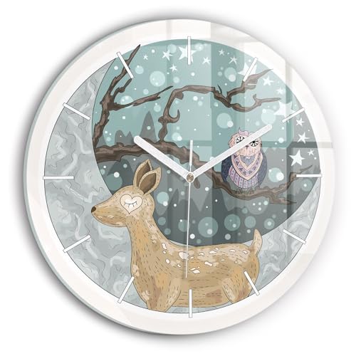 Horloge en verre silencieuse Wallfluent 30 cm de qualité - 2