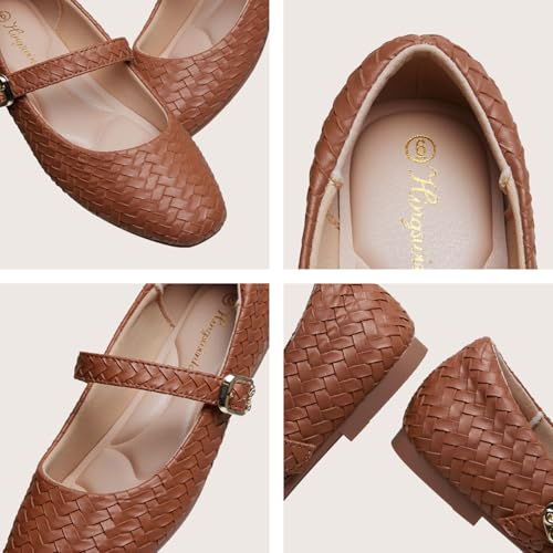 Mary Jane Shoes Women Flats Ballet Flats with Strap Square Toe Buckle MaryJanes for Women Dressy Comfortable2