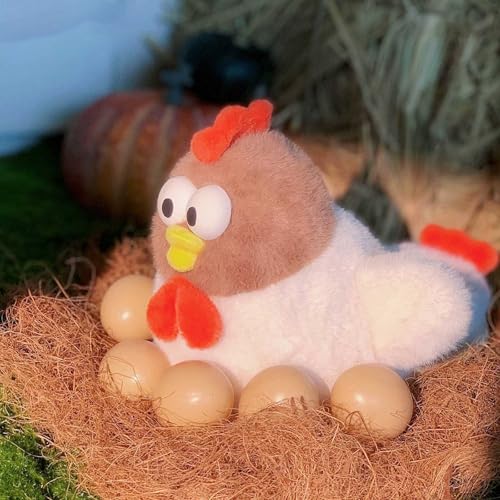 BIBOKAOKE süße 3D -Cartoon -Hühner -Pantoffeln Plüsch Hausschuhe bequeme rutschfeste Slipper mit dicker Sohle Winter Tier Baumwoll Pantoffeln Erntedankfest Urlaubsgeschenke