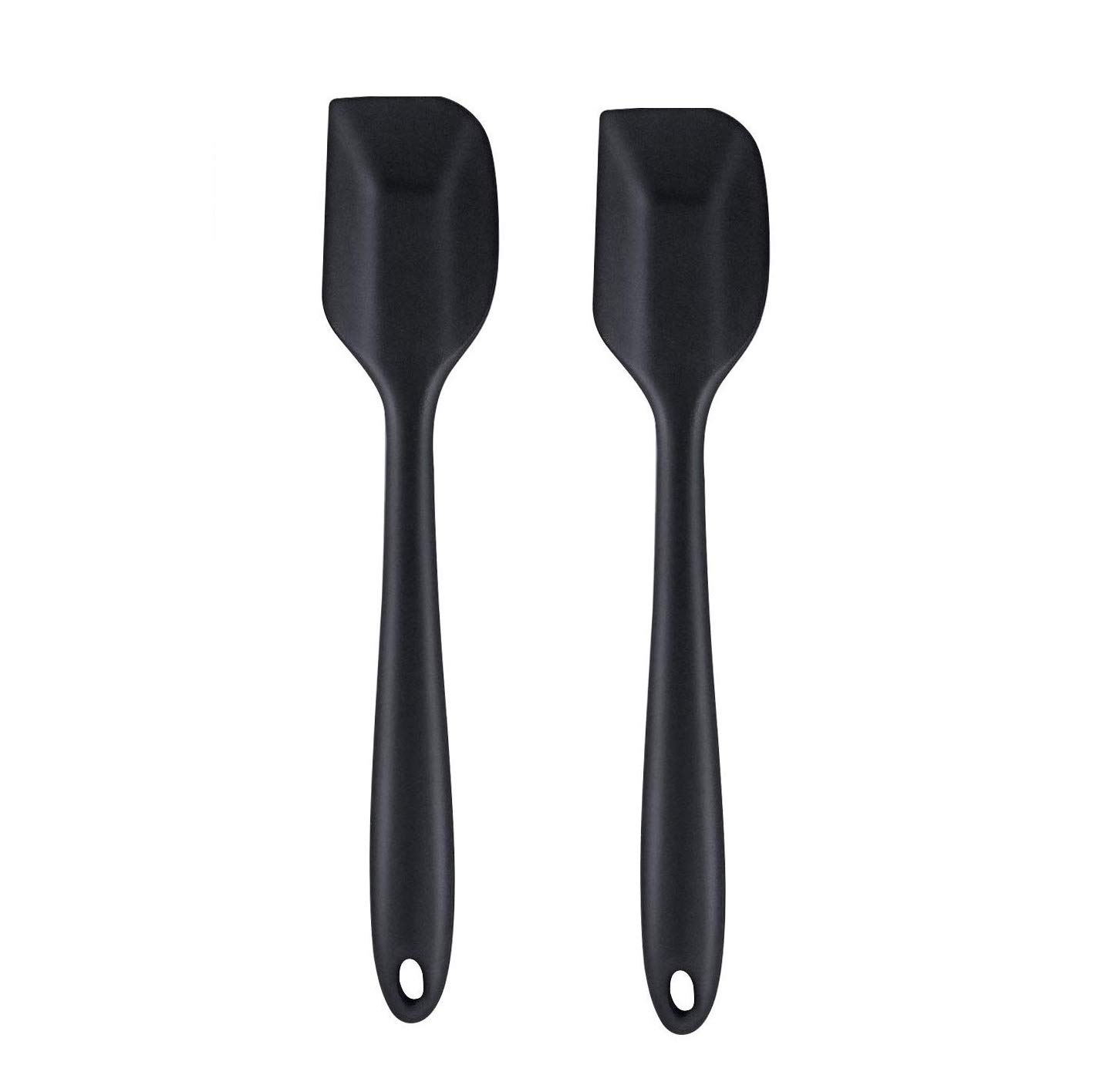P-Plus International Silicone Non-Stick Heat Resistant Kitchen Utensil| Spatula Big 27cm |Pack of 2 Black