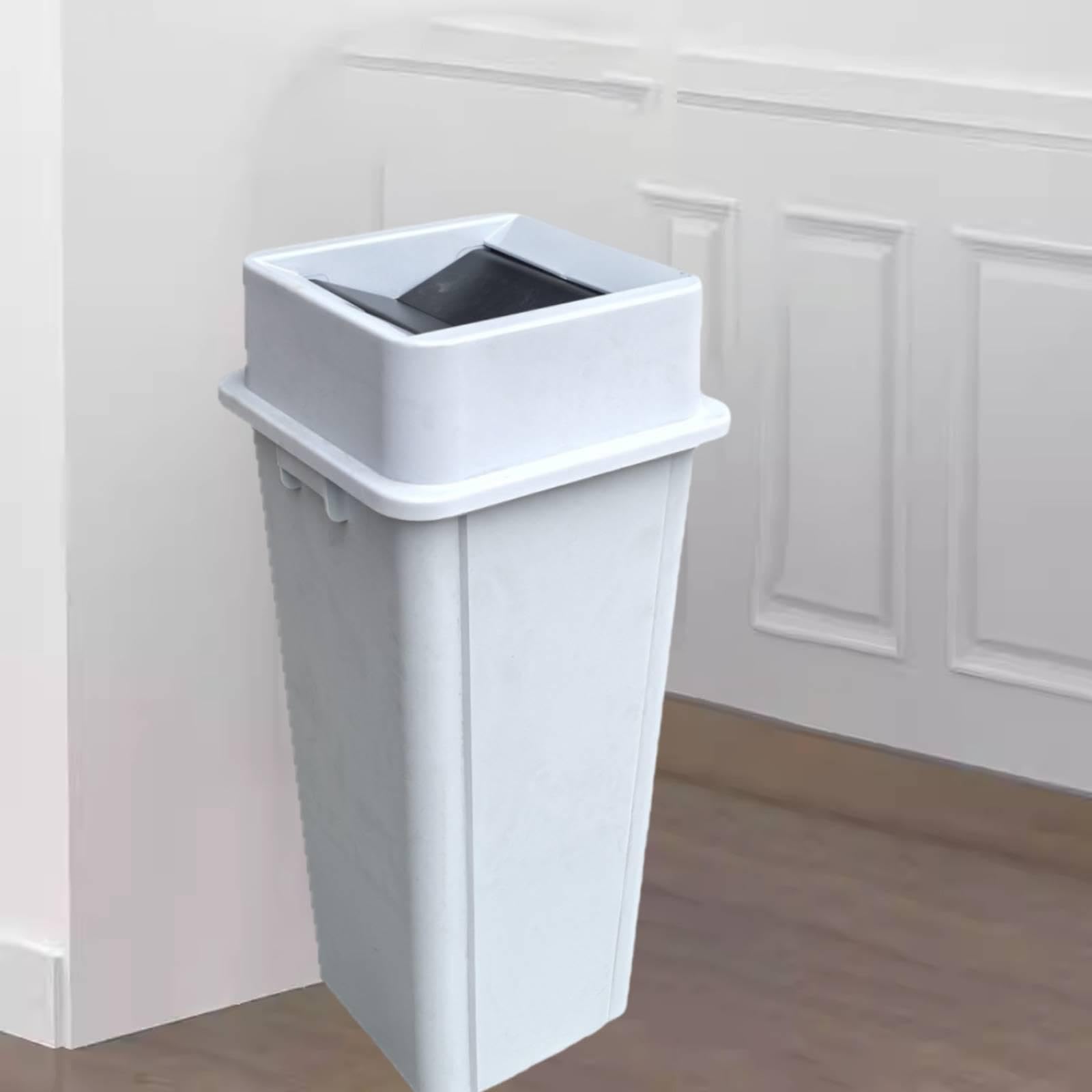 Cestino quadrato per rifiuti, cestino per ristoranti con coperchio a battente, contenitore per rifiuti alto multifunzionale, per rifiuti per uso, 60 Litri