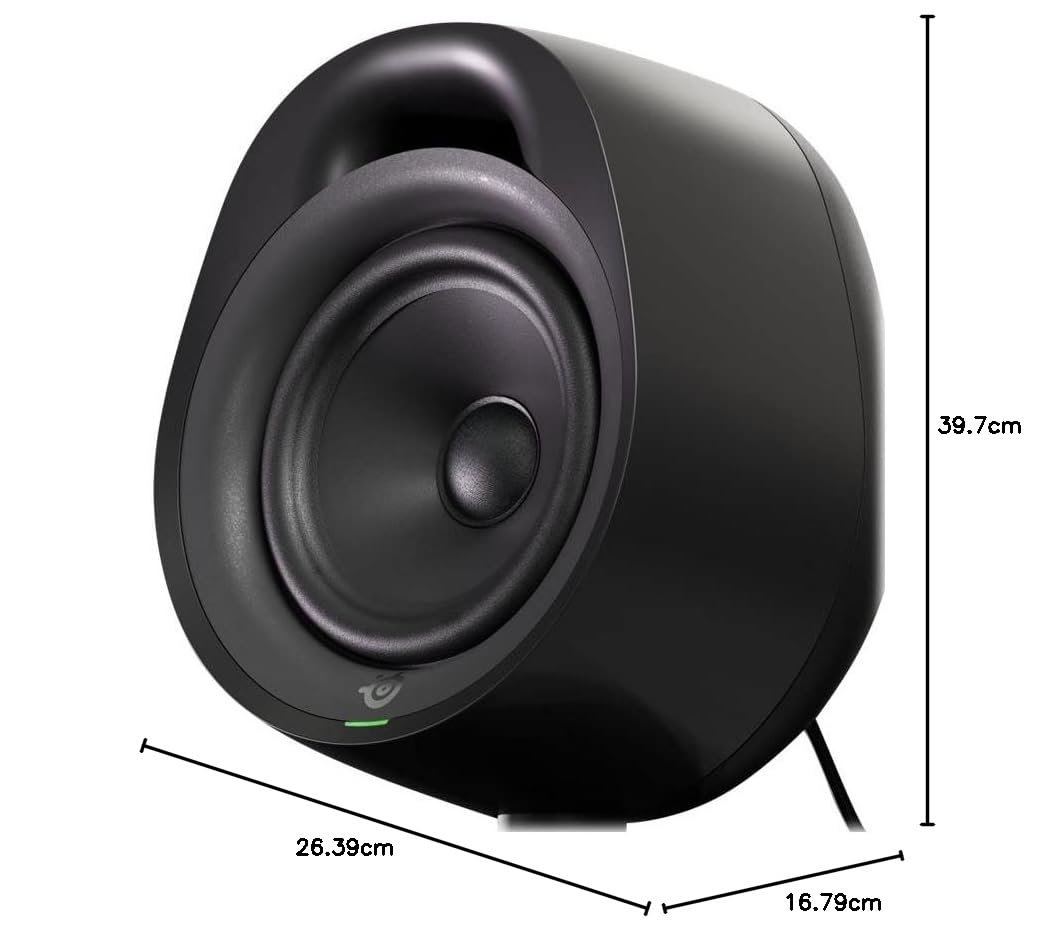 SteelSeries Arena 3 - Enceintes gaming 2.0 à gamme complète - Audio immersif - Commandes sur le haut-parleur - Haut-parleurs 4 pouces - Câblé et Bluetooth - Aux 3,5 mm - PC, Mac, Mobile