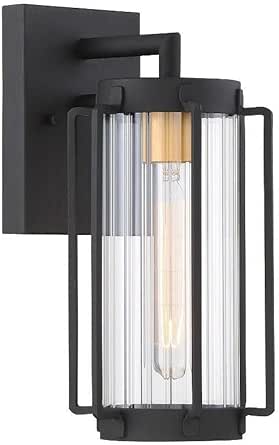 Minka Lavery 72731-66G Avonlea Outdoor Wall Sconce Lighting, 1-Light, 60 Watt, Sand Black (13" H x 6" W)
