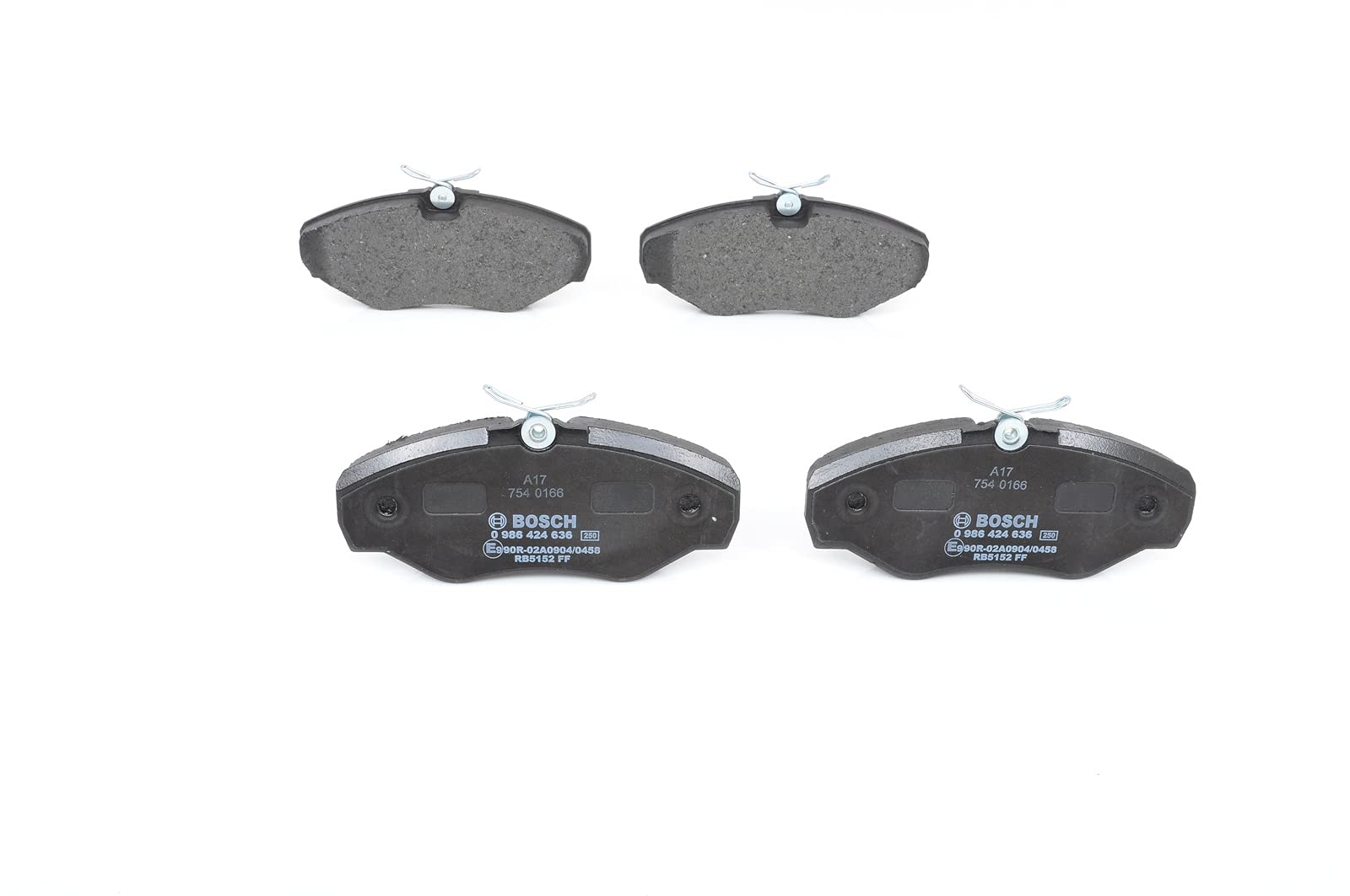 Bosch BP355 - Pastiglie Freni Auto, Delantero - Calidad Bosch - Reducción de Ruido y Polvo - Certificación ECE-R90 - Sin Cobre - 1 Juego de 4 Pastillas