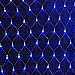 DOCHEER LED Net Mesh String Fairy Lights 204 LEDs, 6.56 Ft x 9.84 Ft,8 Modes, Blue Outdoor Transparency String Lights Waterproof Christmas Decorative Lights for Christmas Tree, Holiday, Party