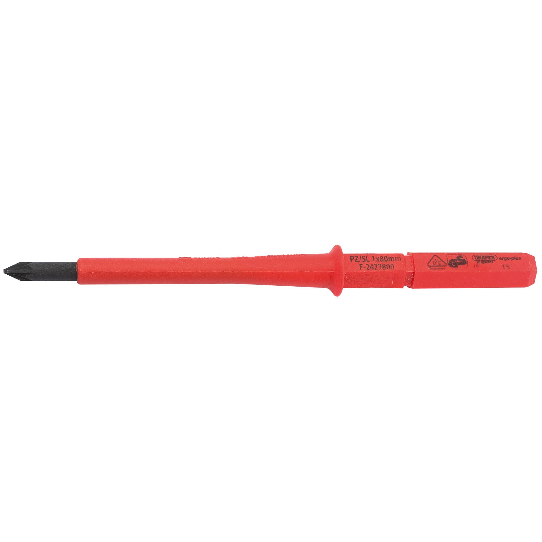 Draper Ergo Plus® Pz/Sl Type Vde Interchangeable Screwdriver Blade No:1 X 8