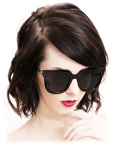 5003 Premium Oversize Womens Mens Mirror Funky Fashion Sunglasses (METAL ARM, SILVER ARM-BLACK/BLACK)