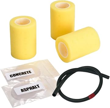 4 RollMaster 1000 Roller Kit Part #10004377 | Includes 4-Inch Roller Covers, Concrete & Asphalt Discs, Paint Hose | for RollMaster 1000 Line Painting Machine | Made in USA
