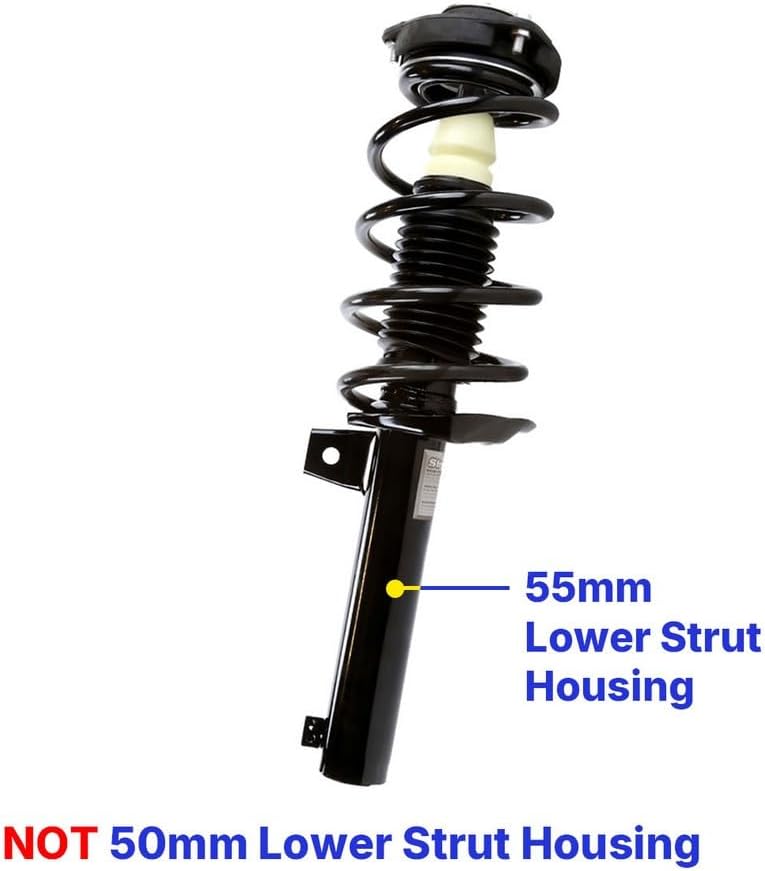 AutoShack Front Complete Strut & Coil Spring Assembly - Driver or Passenger Side for Volkswagen, Jetta 2005-2014 Beetle 2012-2013 Passat 2006-2010, FWD AWD L4 1.4L 1.8L 1.9L 2.0L L5 2.5L V6 3.6L