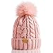 Women Winter Pom Pom Beanie Hat with Warm Fleece Lined, Thick Slouchy Snow Knie Skull Ski Cap by REDESS