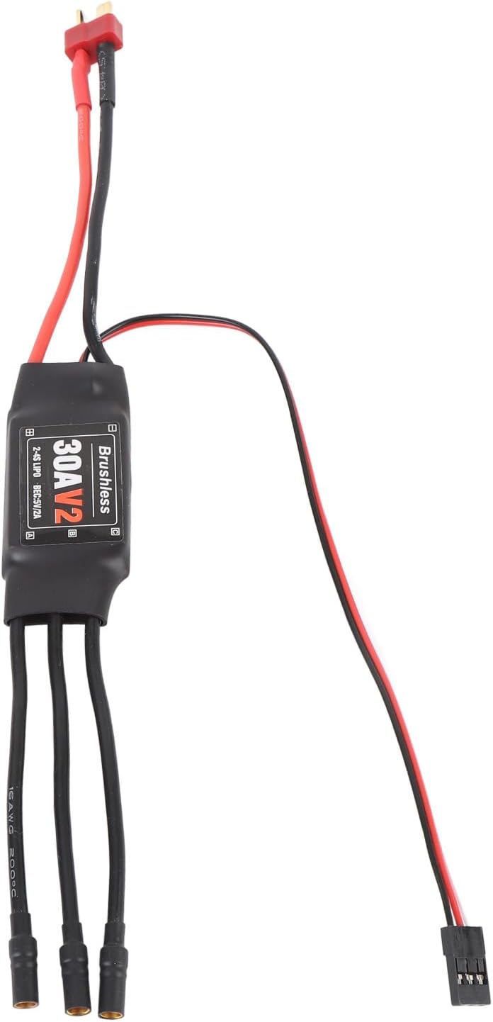 30A Brushless ESC with Abnormal Input Voltage Protection for Fixed Wing, FPV, 4-Axis RC Drone Lipo 2-4s ESC