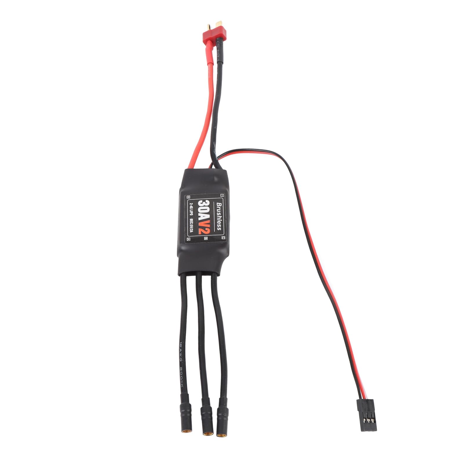 30A Brushless ESC with Abnormal Input Voltage Protection for Fixed Wing, FPV, 4-Axis RC Drone Lipo 2-4s ESC