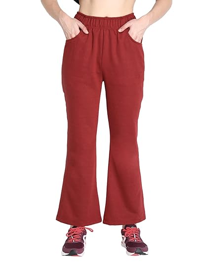 Women Bellbottom Track Pant Workout Running Lower