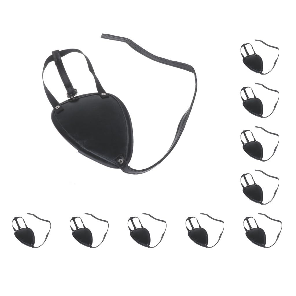 Piraten-Augenklappe, verstellbar, kreatives Zubehör für Cosplay, Maskerade, Erwachsene, rechtes Auge, 13 cm x 10 cm