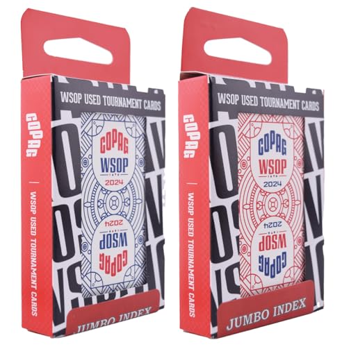 Naipes Póker WSOP 2024 PVC Doble Baraja Azul/Rojo