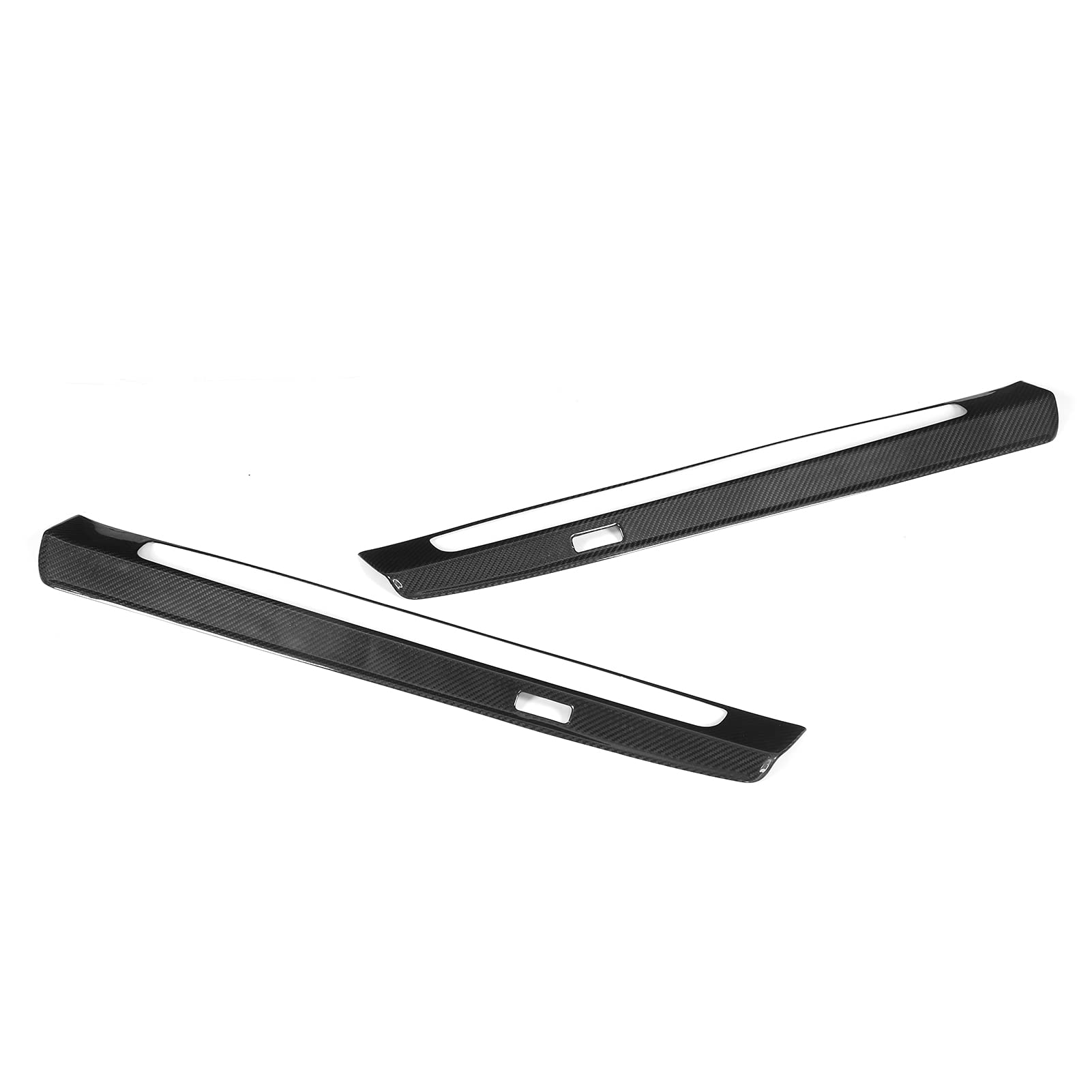 Bediffer 2 Uds Cubierta de Alféizar de Puerta Elegantes Tiras de Fibra de Carbono para Protección y Reemplazo para 718 2016-2019, Piezas de Automóvil de Lujo