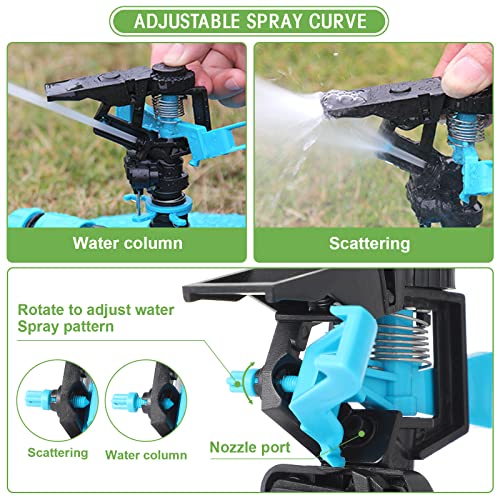 Arroseur automatique de jardin rotatif 360 à diffusion circulaire uniforme - 5