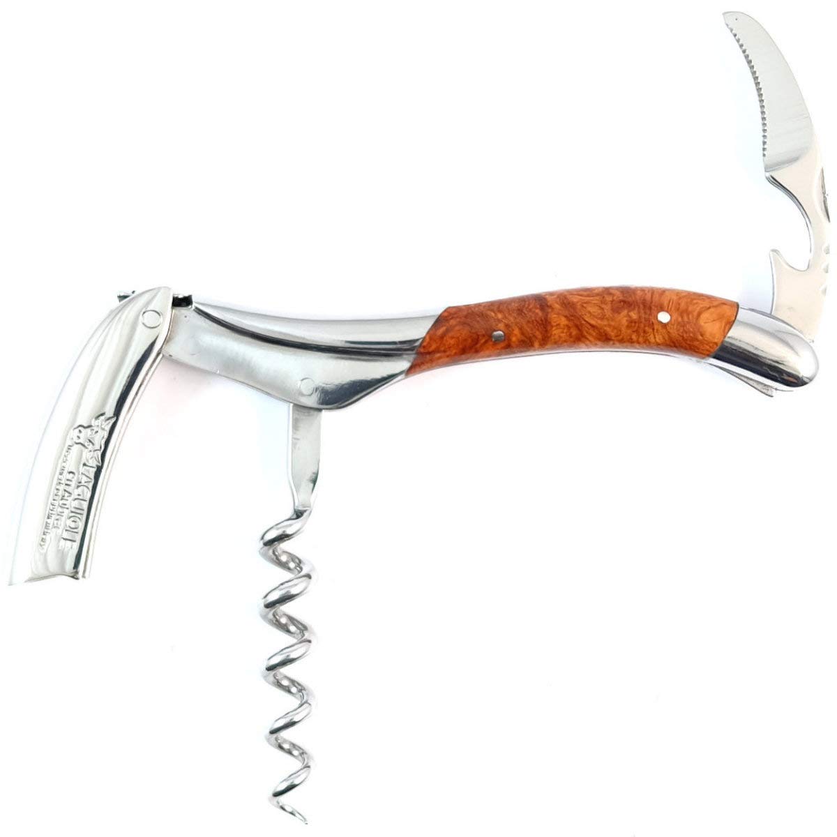 LAGUIOLE en Aubrac professionelles Sommelier Kellnermesser Amboina Wurzelholz