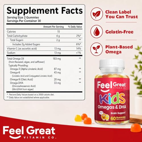 The Feel Great Vitamin Company DHA-K Omega 3 Supplements