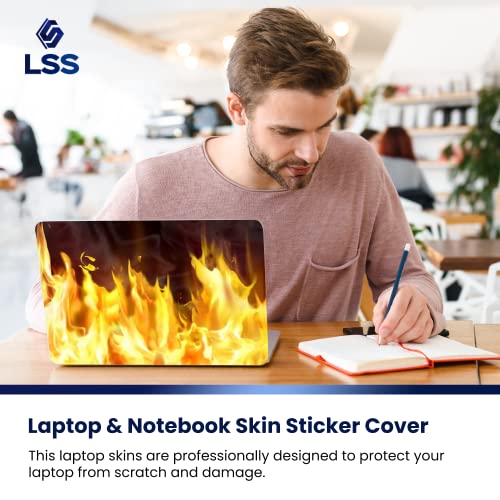Image of LSS 15 15.6 inch Laptop Notebook Skin Sticker Cover Art Decal Fits 13.3 inch 14 inch 15.6 inch 16 inch HP Dell Lenovo Apple Asus Acer Compaq (Free 2 Wrist Pad Included) Flame