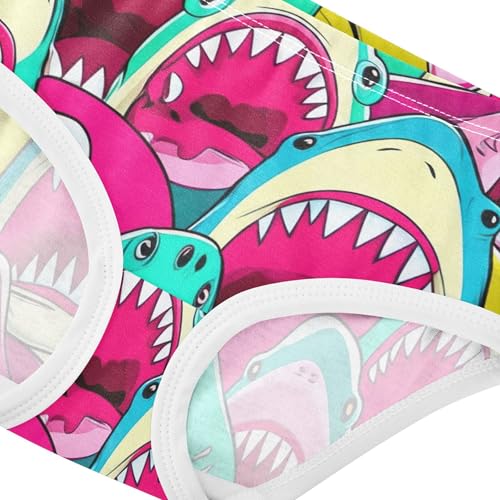 Cartoon Watercolor Sharks Girls Underwear Toddler 2t Cotton Little Girl Panties Designer Underpants Briefs4