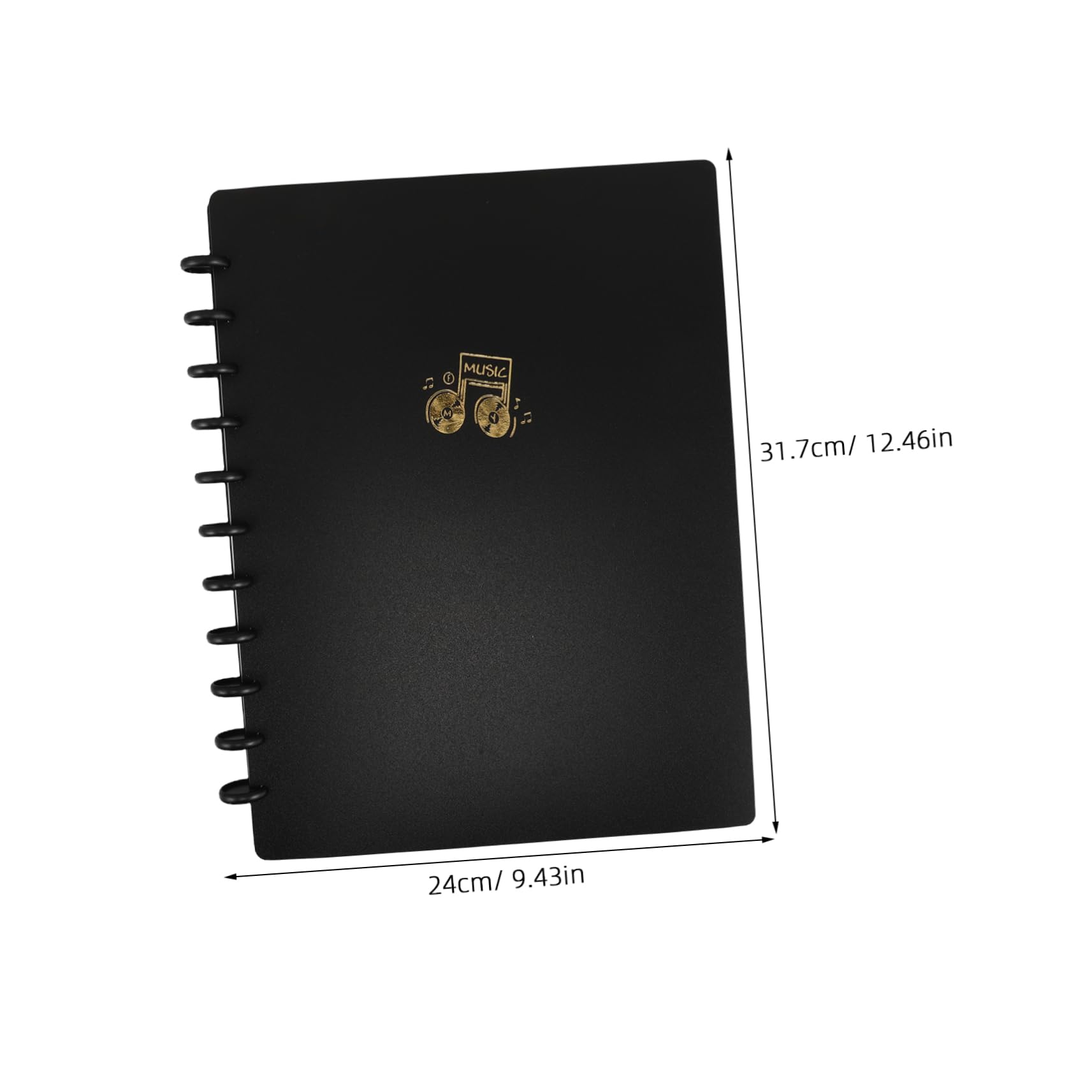 ifundom Double-Sided Sheet Sturdy Clip Piano Sheet Music Holder Choir Folder Black