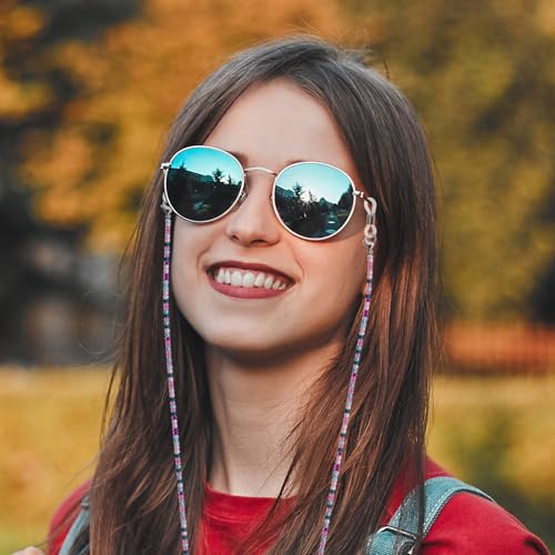 Image of Damanse Eyeglass Chain,8 Pcs Beaded Eye Glasses Strap Holders around Neck For Women