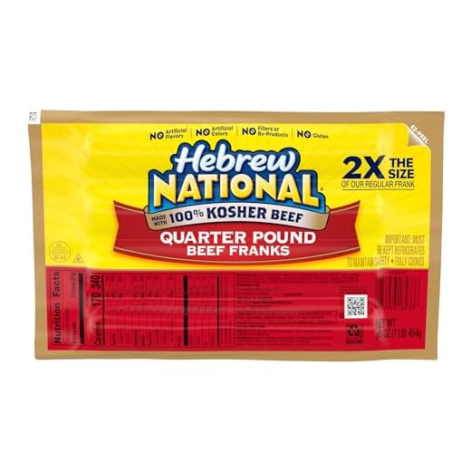Hebrew National, Quarter Pound Beef Franks 4 Hot Dogs per Pack, 16 Ounce