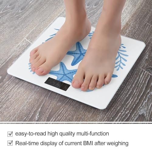 Báscula de baño digital Summer Ocean Beach LCD 400 lb miniatura 5
