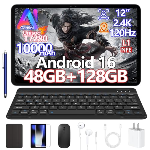 Amazon.co.jp: P12 Android16 12インチ 大画面 タブレット Gemini AI