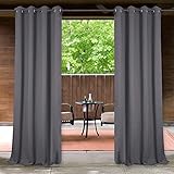 StangH Outdoor Curtains for Patio Waterproof Outdoor Patio Curtains, Grommet Top Blackout Thermal...