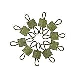 Depring Pack of 10 Tactical Gear Holder Clip Molle Webbing Retainer Elastic Binding Ribbon Buckle fo