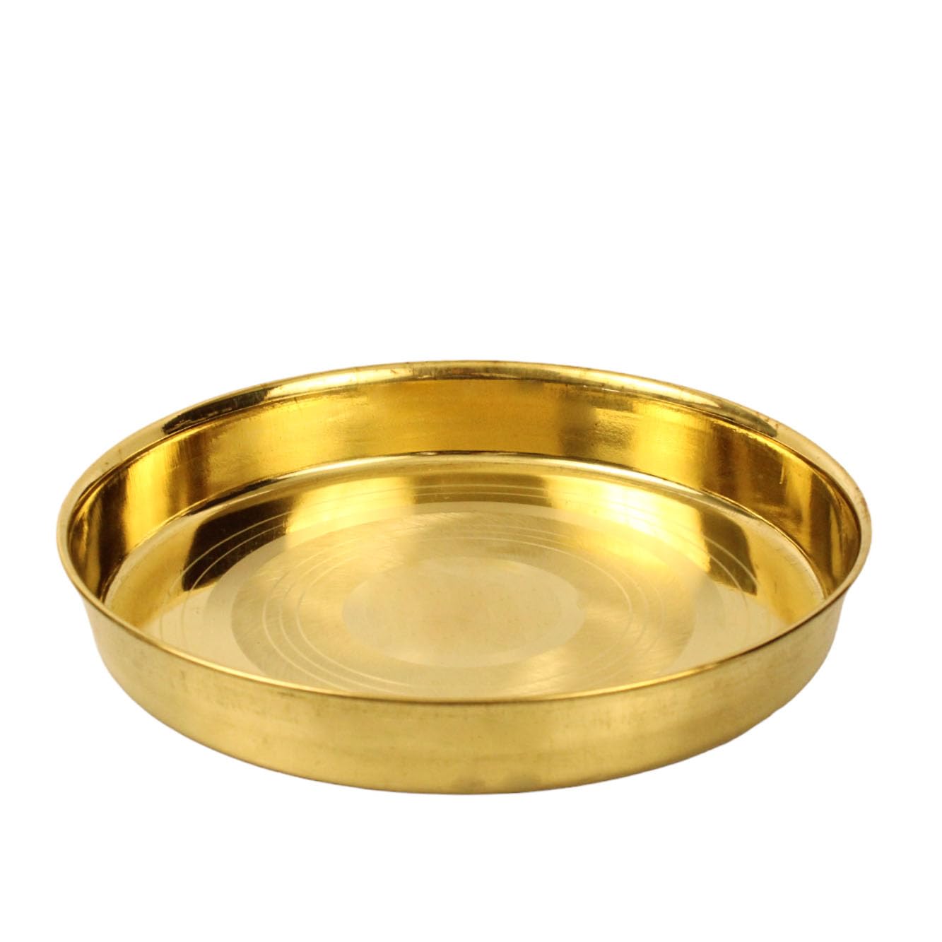 Putrika Traditionelle Messing Puja Thali Set – 2 Stück, Handgefertigt, Für Rituale, Arati, Gebete, Großes Format