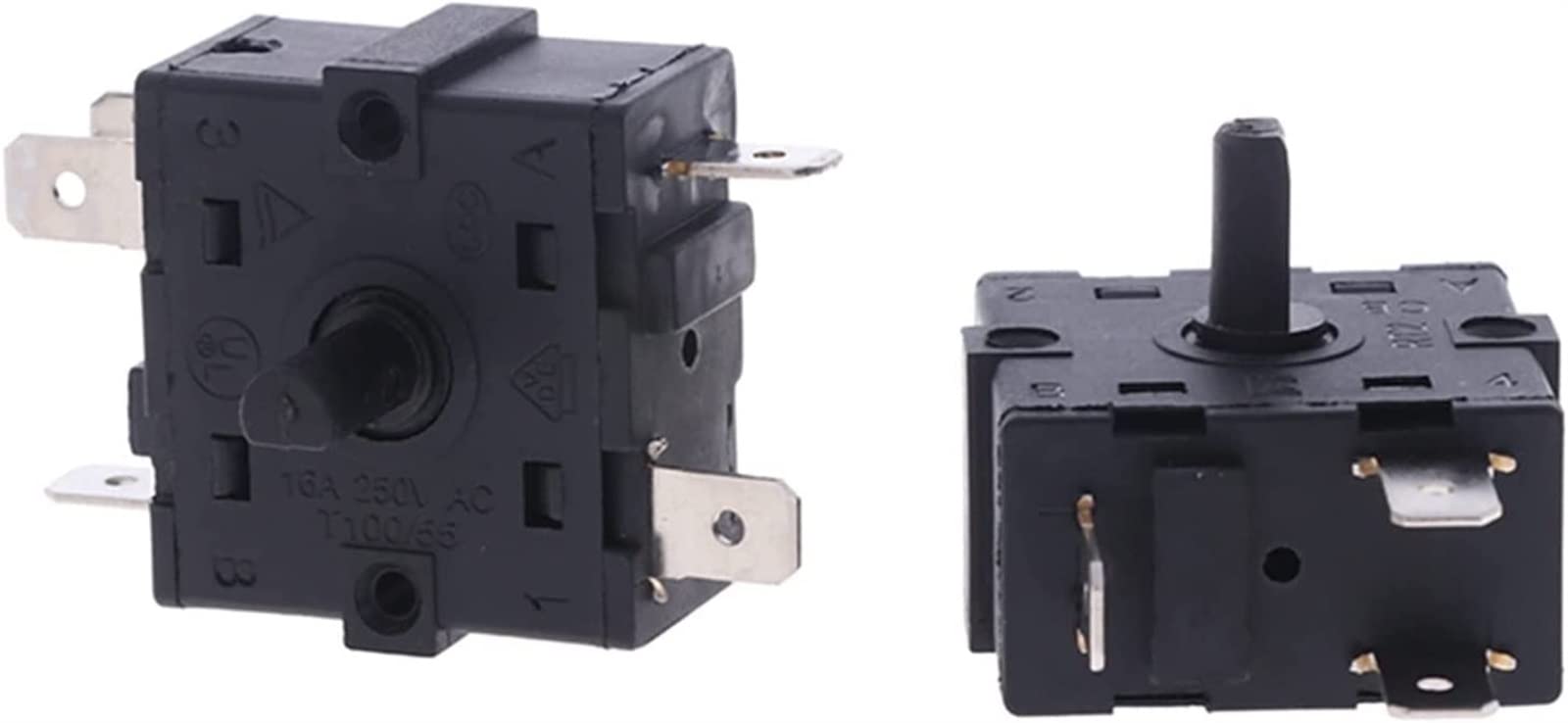 Schalter Encoder 1 Stück AC 250V 16A 3Pin 5Pin Elektrische Raumheizung Drehschalter Wahlschalter (Color : 3 Pin)