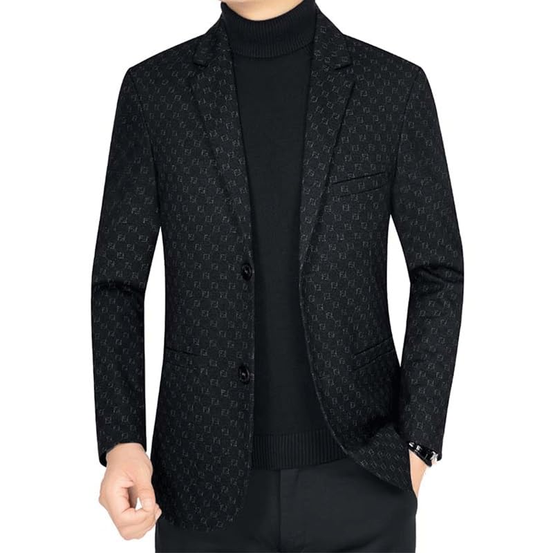 Suit Jacket Mens Black Plaid Blazers and Sport Coats Slim Fit Jackets Casual Suit Formal Business for Prom Homecoming