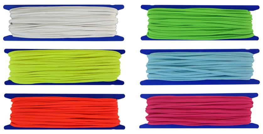 Cordones luz negro Gepotex de 6 mm y 20 metros de longitud en varios colores