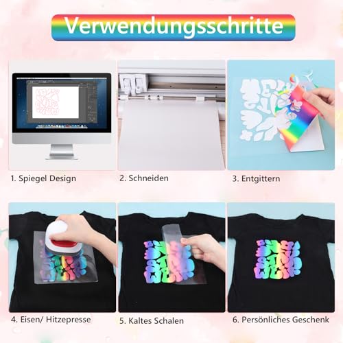 NANAPLUMS Plotterfolie Textil, Neuer 3D-Puff-Vinyl- 30,5 x 100 cm Puff HTV Vinylrolle für T-Shirts, 3D-Puff-Hitzetransfer-Vinyl, Einfach zu schneiden, zu entgittern und zu übertragen, Rot