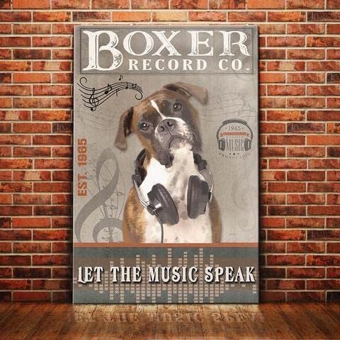 Boxer Dog Metal Sign 6x8 Indoor/Outdoor Wall Decor