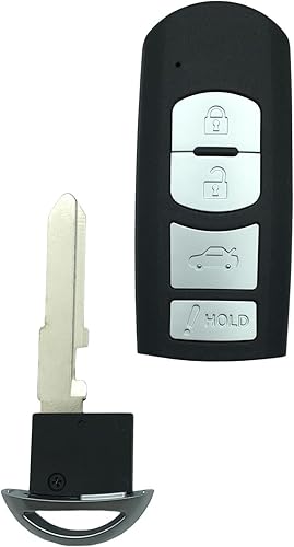 Miniatura 9 de Funda de repuesto para llavero inteligente sin llave para Mazda 3 CX-3 CX-5 WAZSKE13D01 662F-SKE13D01 662F-SKE13D01 (3 botones)