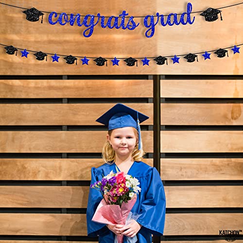 Image of KatchOn, Glitter Congrats Grad Banner - 10 Feet, Pre-Strung | Grad Garland Class of 2026 | Congratulations Graduate Banners 2026 | Graduation Party Decorations | Graduation Decorations 2026