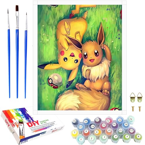 Katze Malen Nach Zahlen Set Für Erwachsene - 40x50cm Mit 3 Pinseln