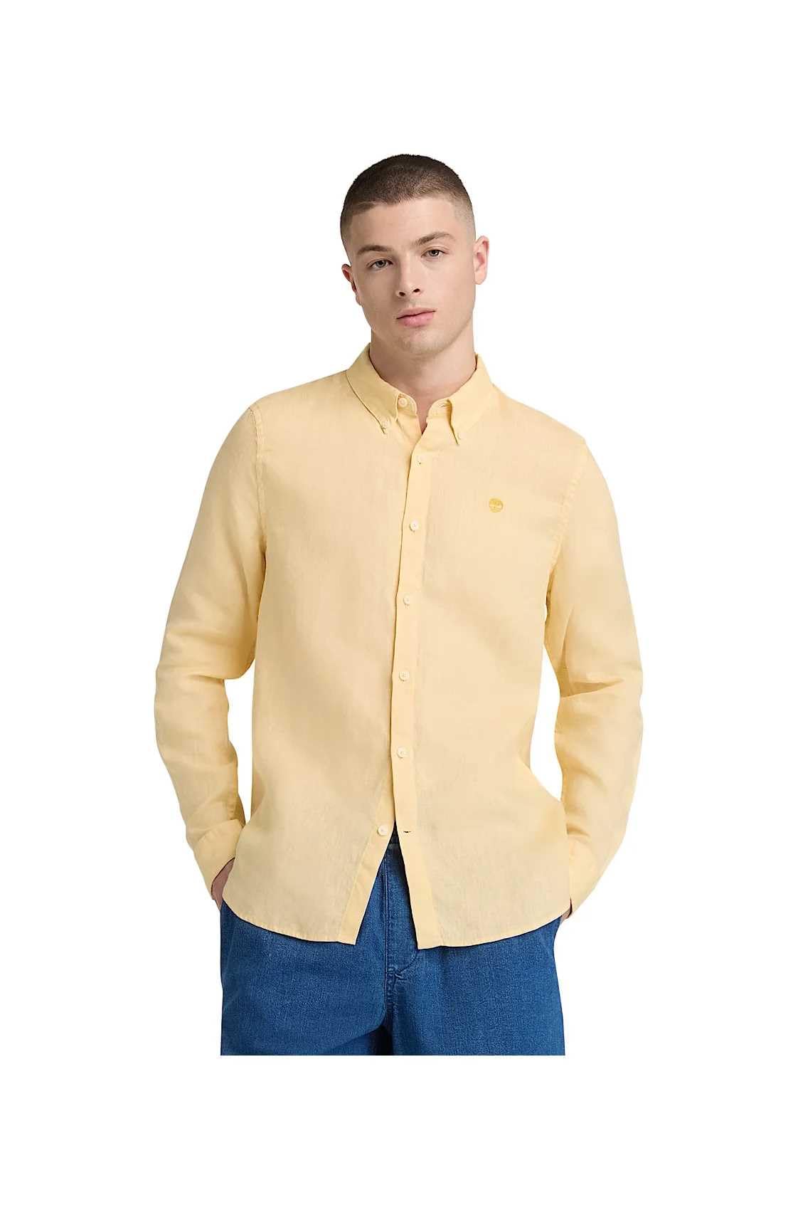 Timberland Camicia in Lino Gialla