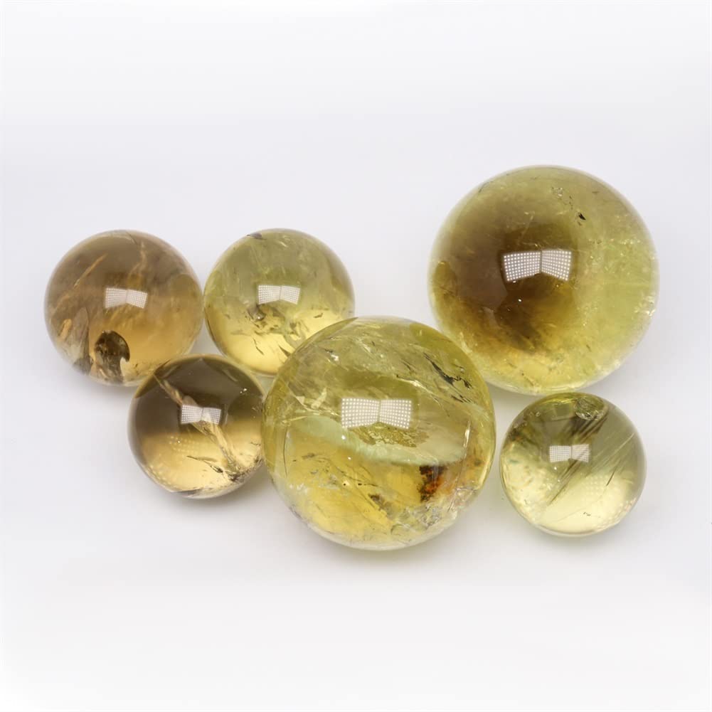 Amazon.co.jp: 天然水晶石レインボー シトリン スフィア クリスタル